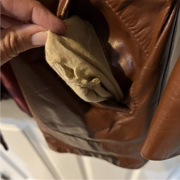 Sears The Leather Shop Jacket Flannel Lining 1970s Vintage Size 40 Winter Coat - Picture 8 of 11